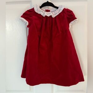Edgehill Collection red velvet dress 9m